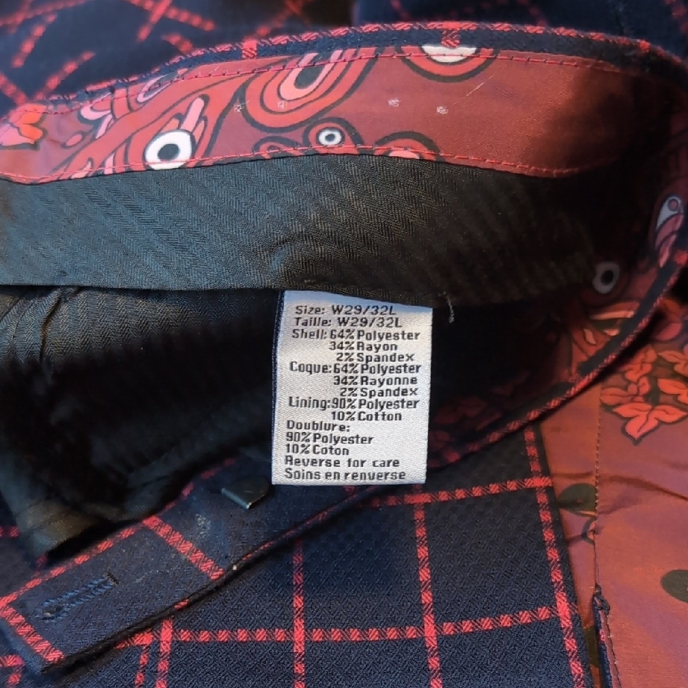 Paisley & Gray Navy Suit with Red Windowpane - Picture 3 of 4